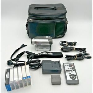 Panasonic PV-GS35 MiniDV Camcorder 30x Zoom With Remote Charger Case 60m Tapes